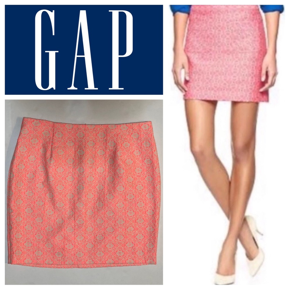 GAP Pink Jacquard Skirt 2